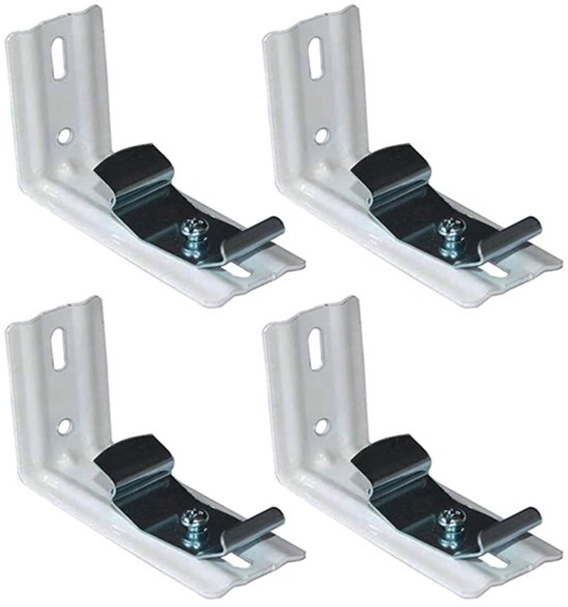 Rolluikbeugel 4-delig - Metalen Rolluikhouder L-vormig - Montageclips voor Ramen/Deuren - Geschikt voor 38mm - Afmetingen 76,20mm x 28,57mm x 44,45mm - Jaloeziebeugel
