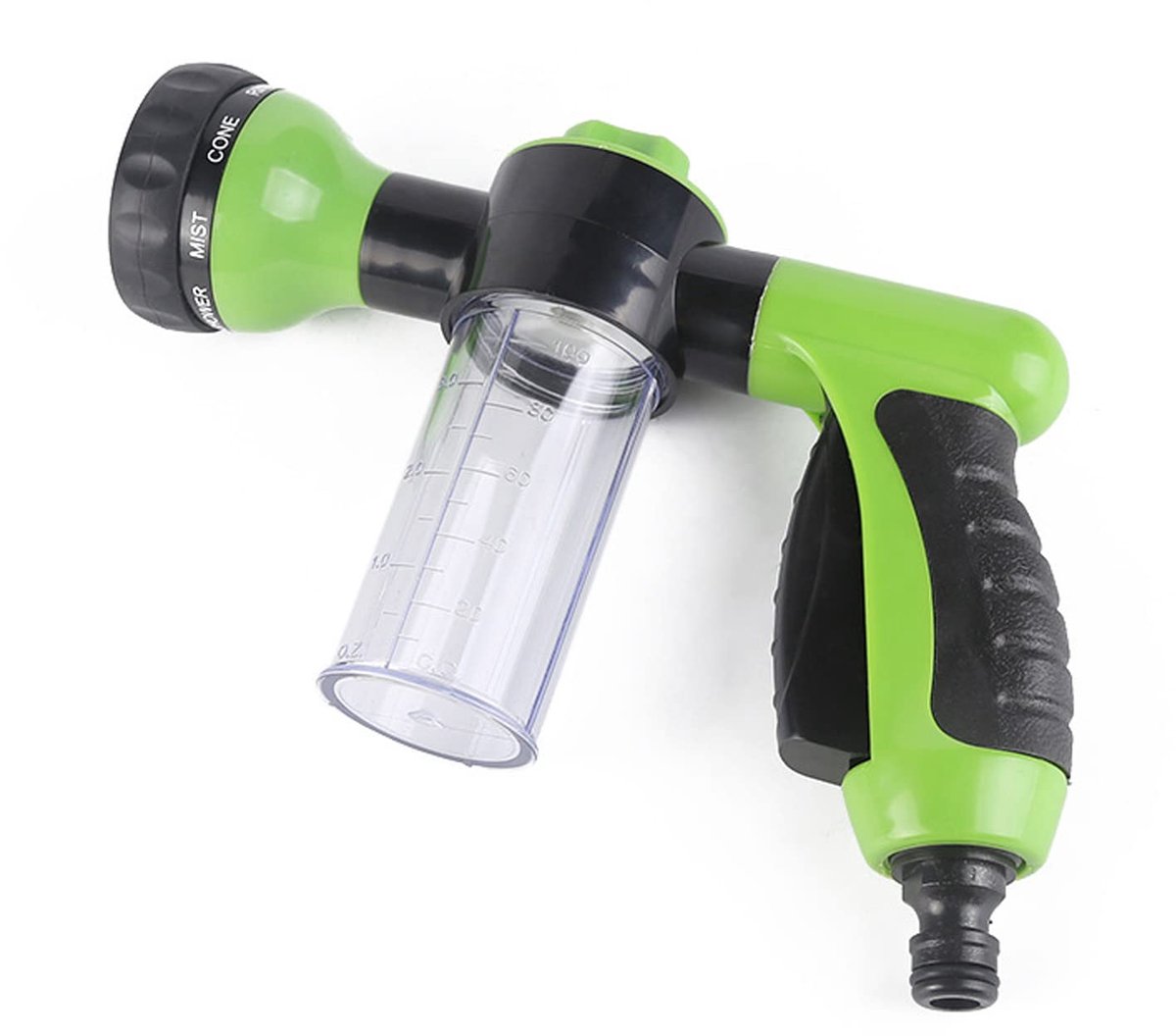 Tuinsproeier Handdouche - Hogedruk Reinigingssprayer met 8 Instelbare Waterstanden - Tuinslang Sproeikop voor Planten Water Geven, Auto Wassen, Huisdieren Douchen & Terras Reiniging - Groen