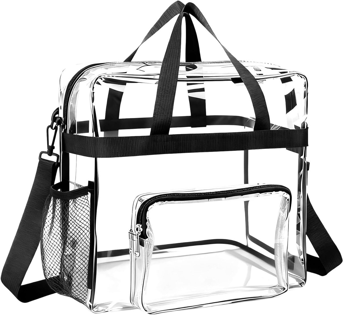 SnelShoppen - Transparante tas, doorzichtige tas 30 x 30 x 15 cm PVC Clear Bib Bag, ideaal voor feest, camping, kinderen, en dagelijks gebruik