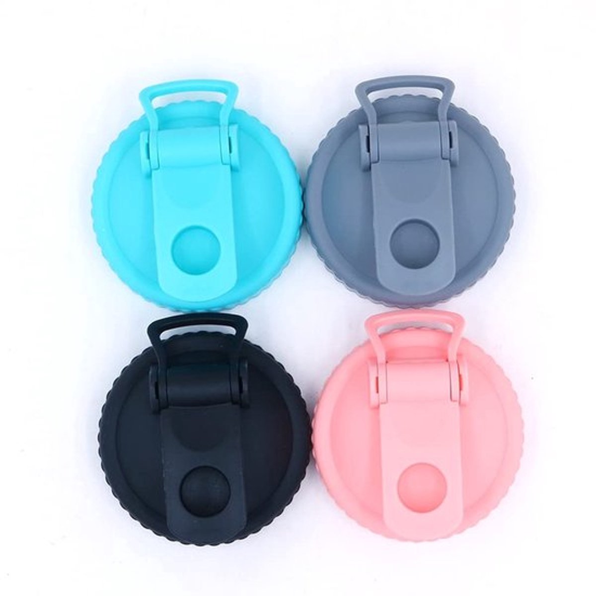 Mason Jar Deksel 4 Stuks - Luchtdichte Afdichting - Flip-Cap - Geschikt voor Gewone Mond - Duurzaam - BPA-vrij Plastic - Potdeksel