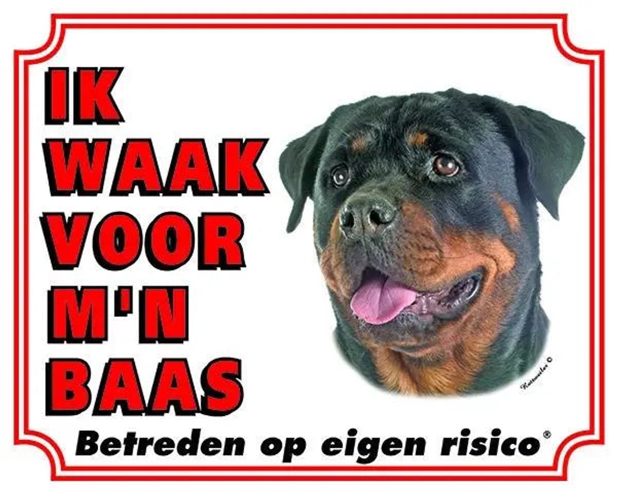 Bol.com Wetterhoun Waakbord - Ik waak voor mijn baas aanbieding
