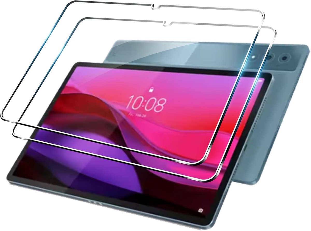 4 stuks gehard glas voor Lenovo Yoga Tab Plus 2025, [2 + 2 stuks] displaybescherming en achtercamera, hardheid 9H, zonder luchtbellen, ultra transparant, krasbestendig