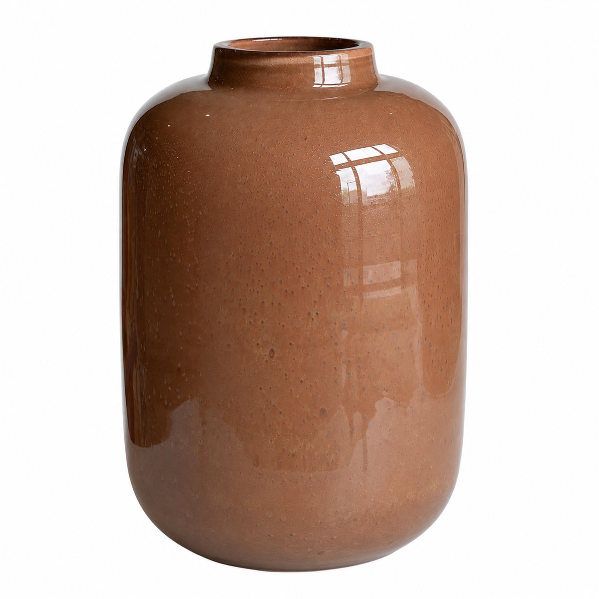 Vase The World Vaas Artic M Elite Bruin Ø22 x H35 cm - Mondgeblazen Glas - Design Vaas - Bloemenvaas - Woondecoratie