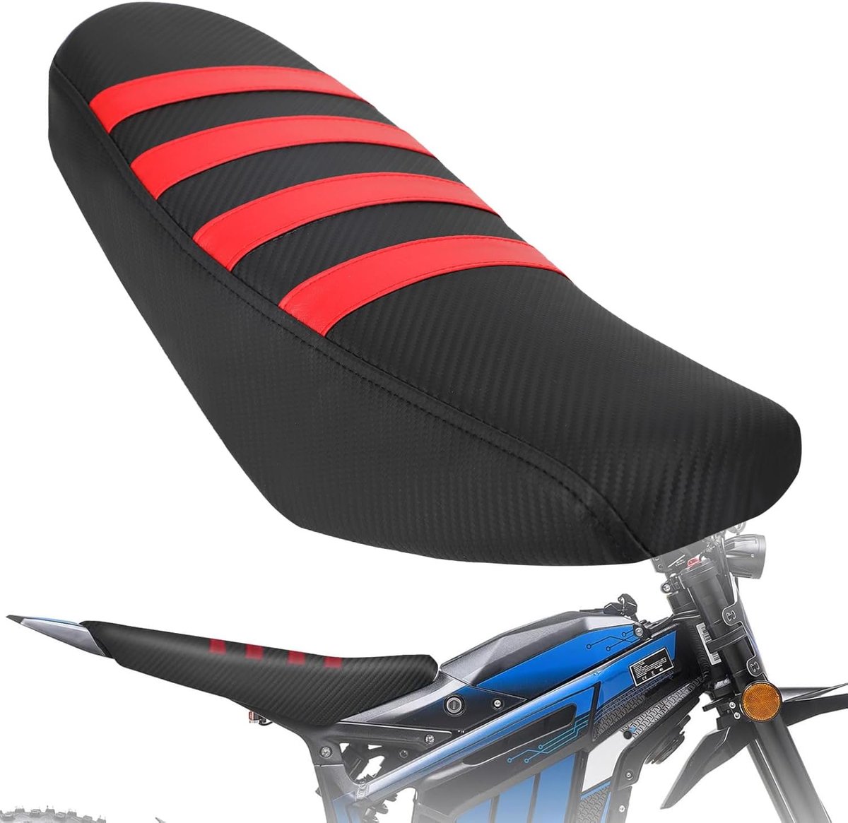 Motorzadel voor Talaria Sting MX3 MX4 Talaria Sting 4000 dirtbike Rood | Geschikt voor Talaria Sting MX3/MX4 en Sting 4000, motorzadel voor elektrische crossmotor, zitondersteuning en offroadgebruik