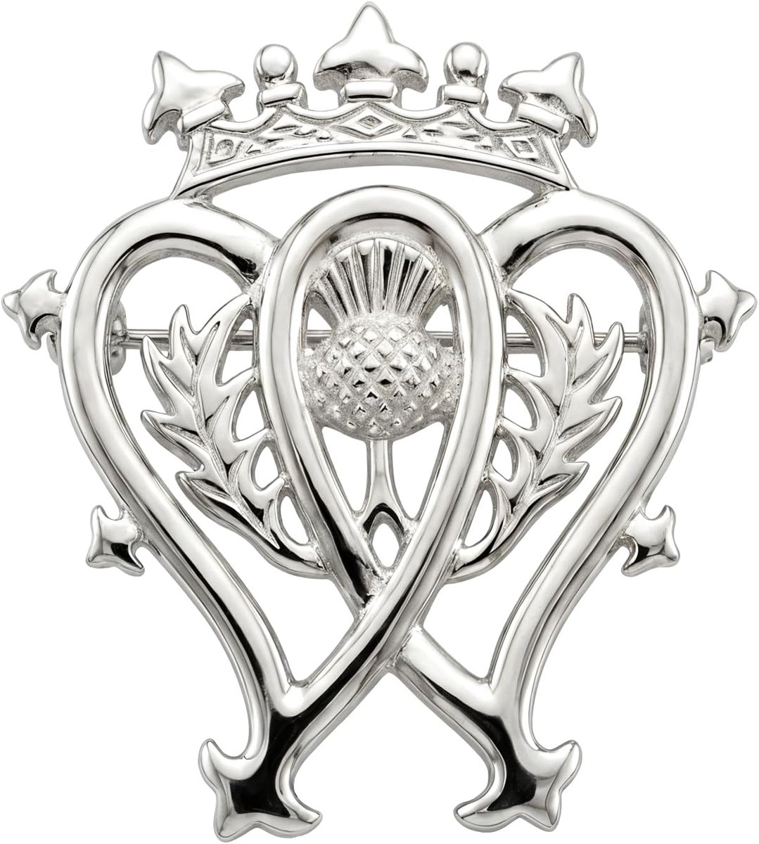 Castle Dames Broche met Schots Luckenbooth Motief in 925 Sterling Zilver met Sieradendoosje – Schots Cadeau voor Vrouwen