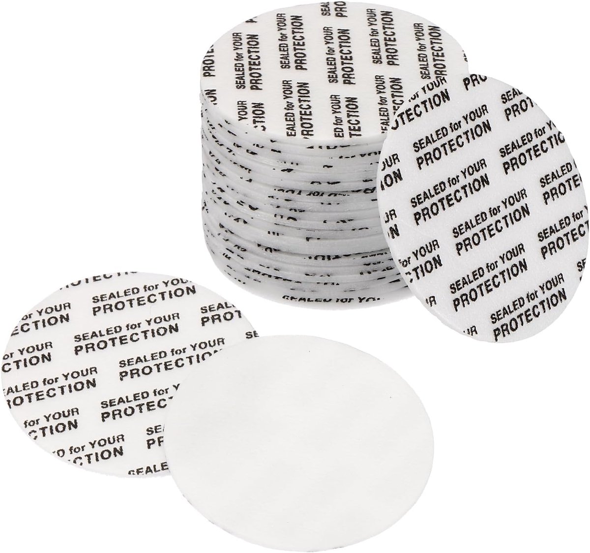 38 mm/1,5 inch drukgevoelige afdichting, 500 stuks zelfklevende PS schuim deksel cap voeringen resistente sabotage voor plastic glazen pot fles dop afdichtingen