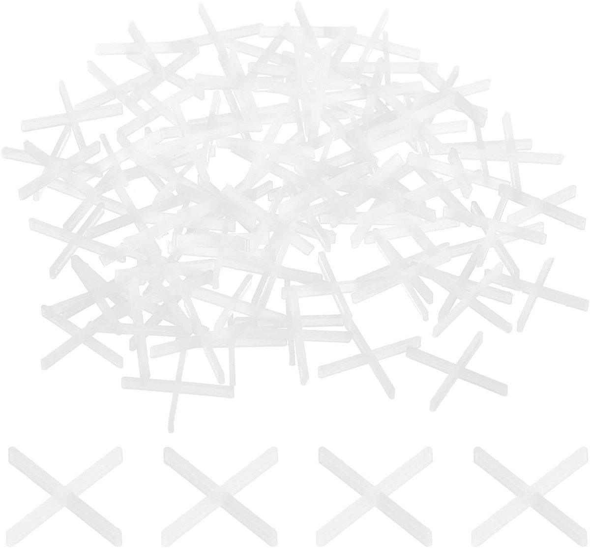 800 stuks tegelafstandhouders, 1 mm 1/32" kruisvorm wandvloer tegelafstandhouders tegelgereedschap voor keramische tegelinstallatie, wit
