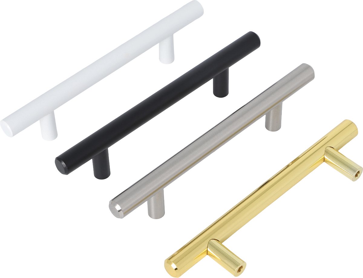 Meubelgreep Mila mat zwart 156mm rond - Boorafstand 96mm
