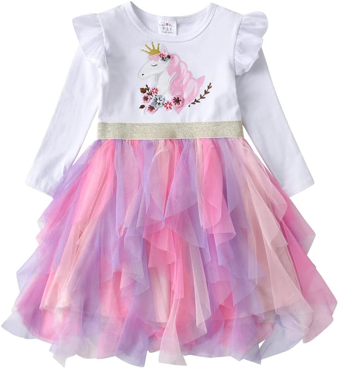 Jurken Prinzessin Tulle Verjaardagsfeest Casual Jurk met Print