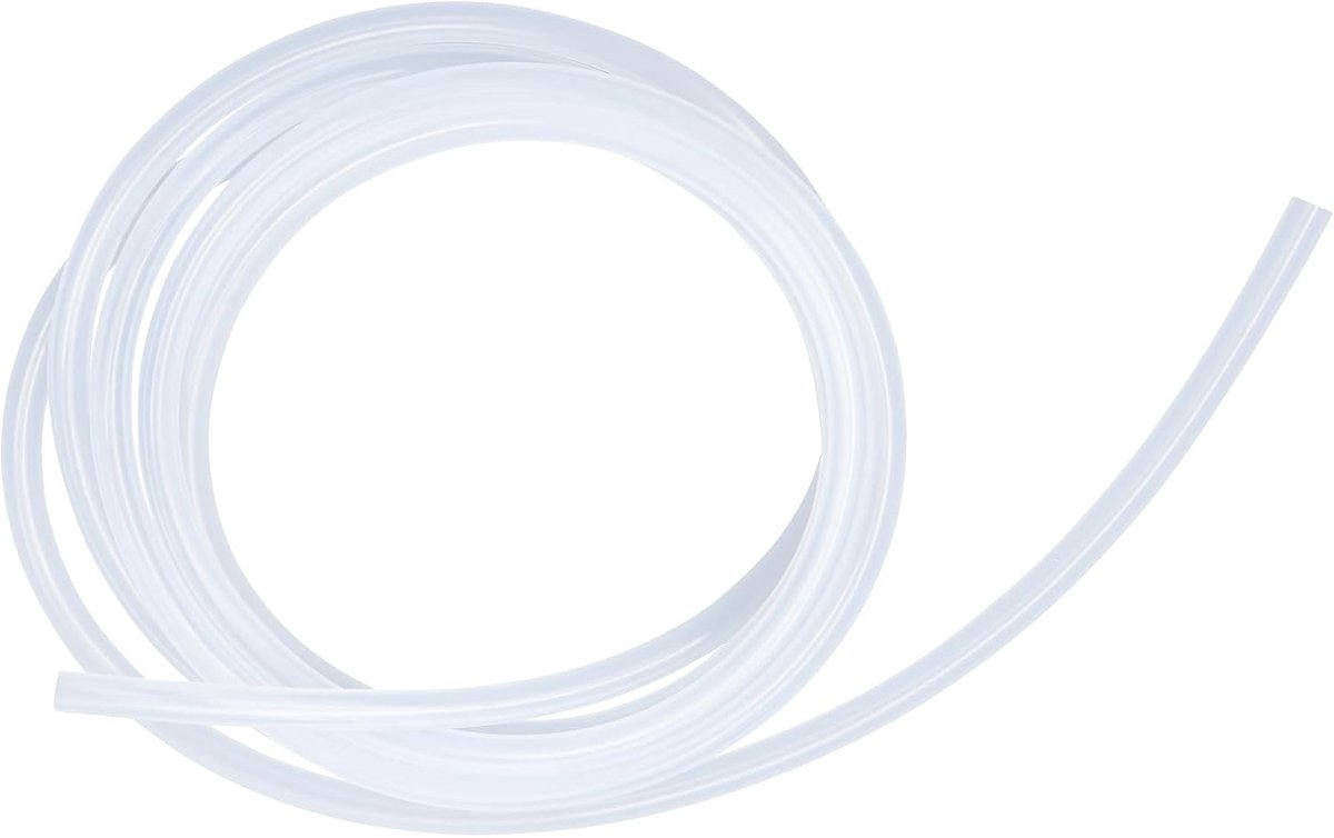 Slang, 2 mm x 6 mm (binnendiameter x buitendiameter), 5 meter lang, geschikt voor contact met levensmiddelen, flexibel, transparant, water- en luchtslangen, voor pompoverdracht