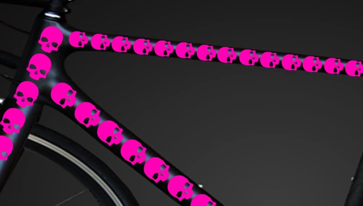 Elzusha - Skulls Sticker Set voor Fiets