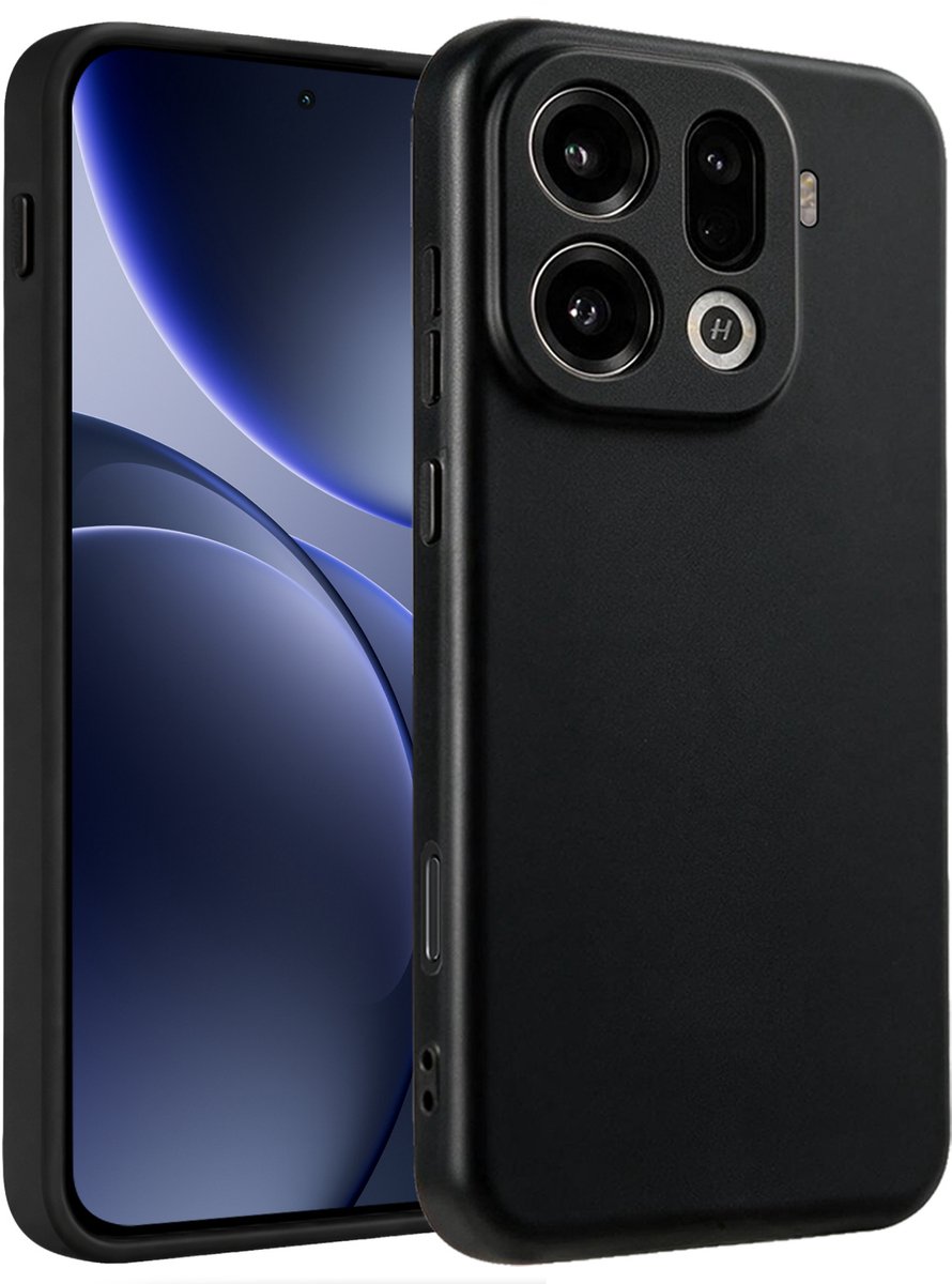 Hoesje - Geschikt voor OPPO Find X9 Pro - Sterk & Shockproof - Siliconen Case - Hoes Cover - Telefoonhoes - Zwart