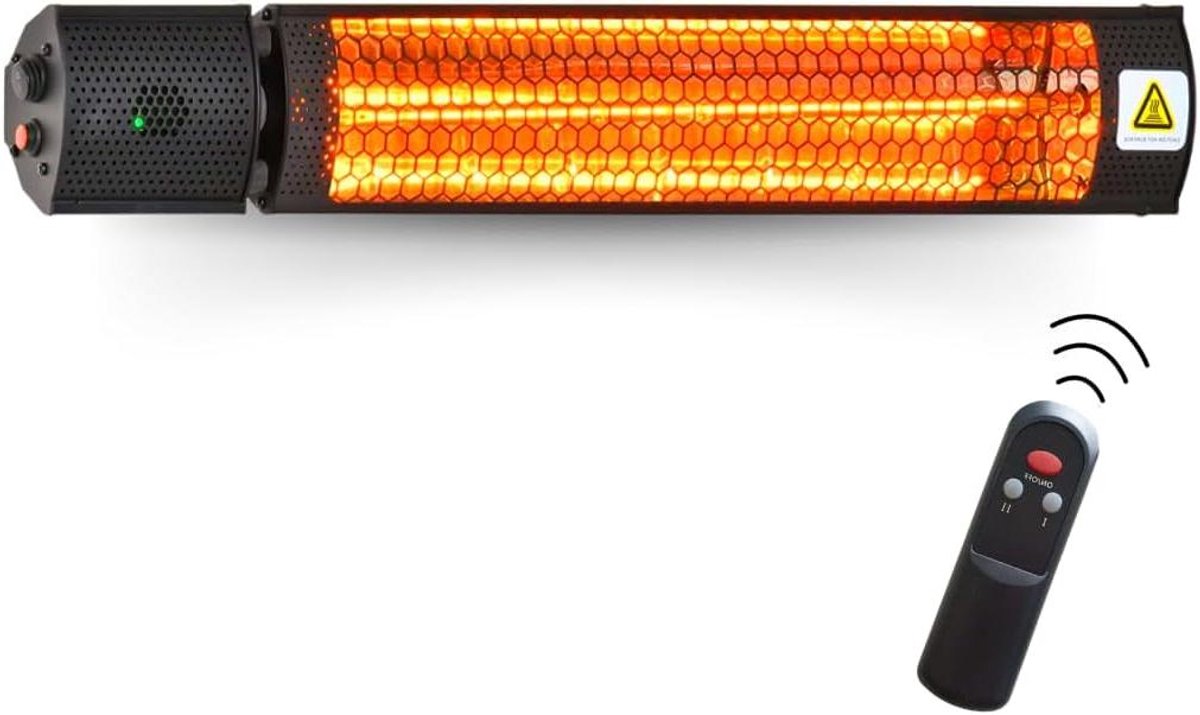 Terrasverwarmer - Buitenverwarming - Buiten Zitten - Directe Warmte - 625 cm - Zwart