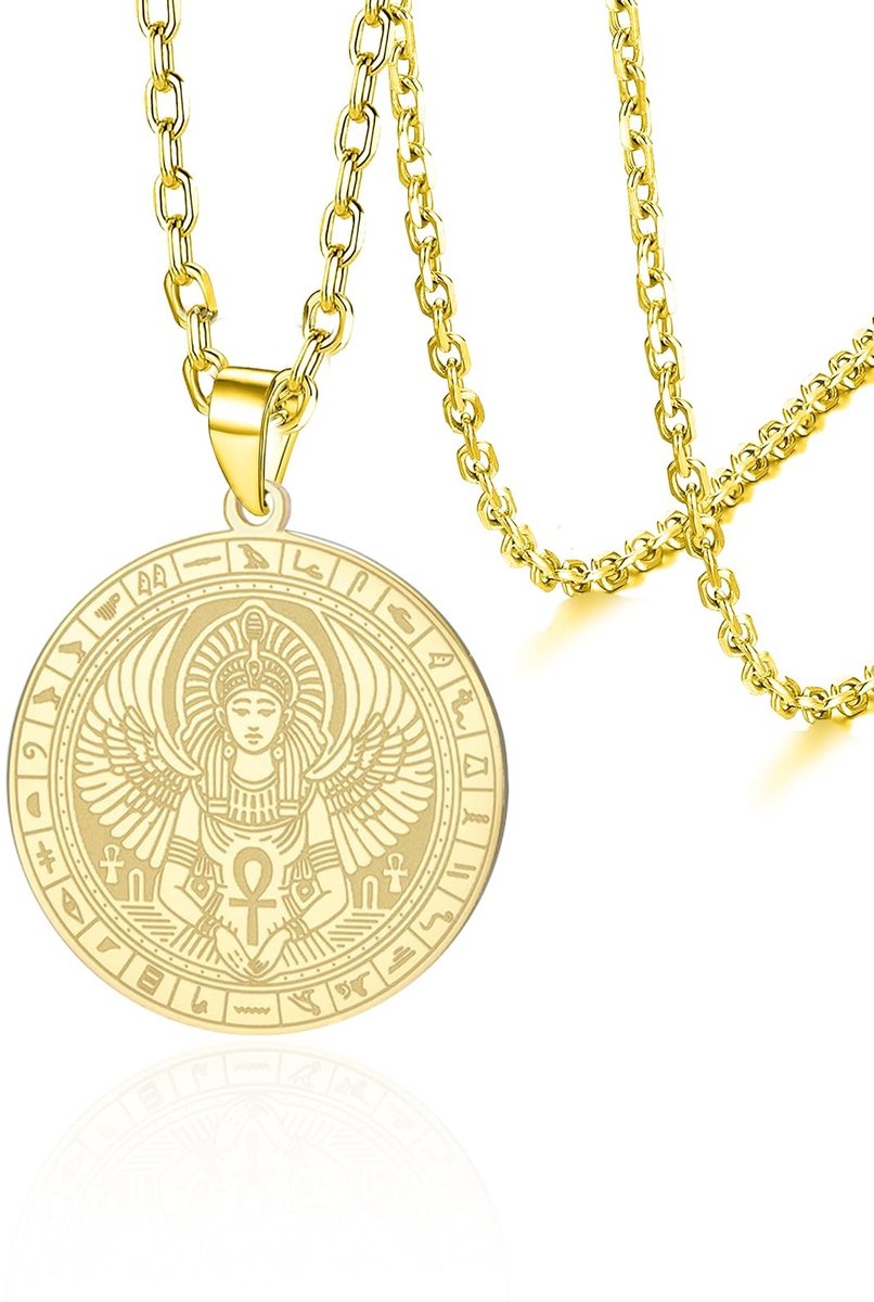 SolidKeus - Vintage Roestvrij Stalen Ankh Ketting voor Mannen en Vrouwen