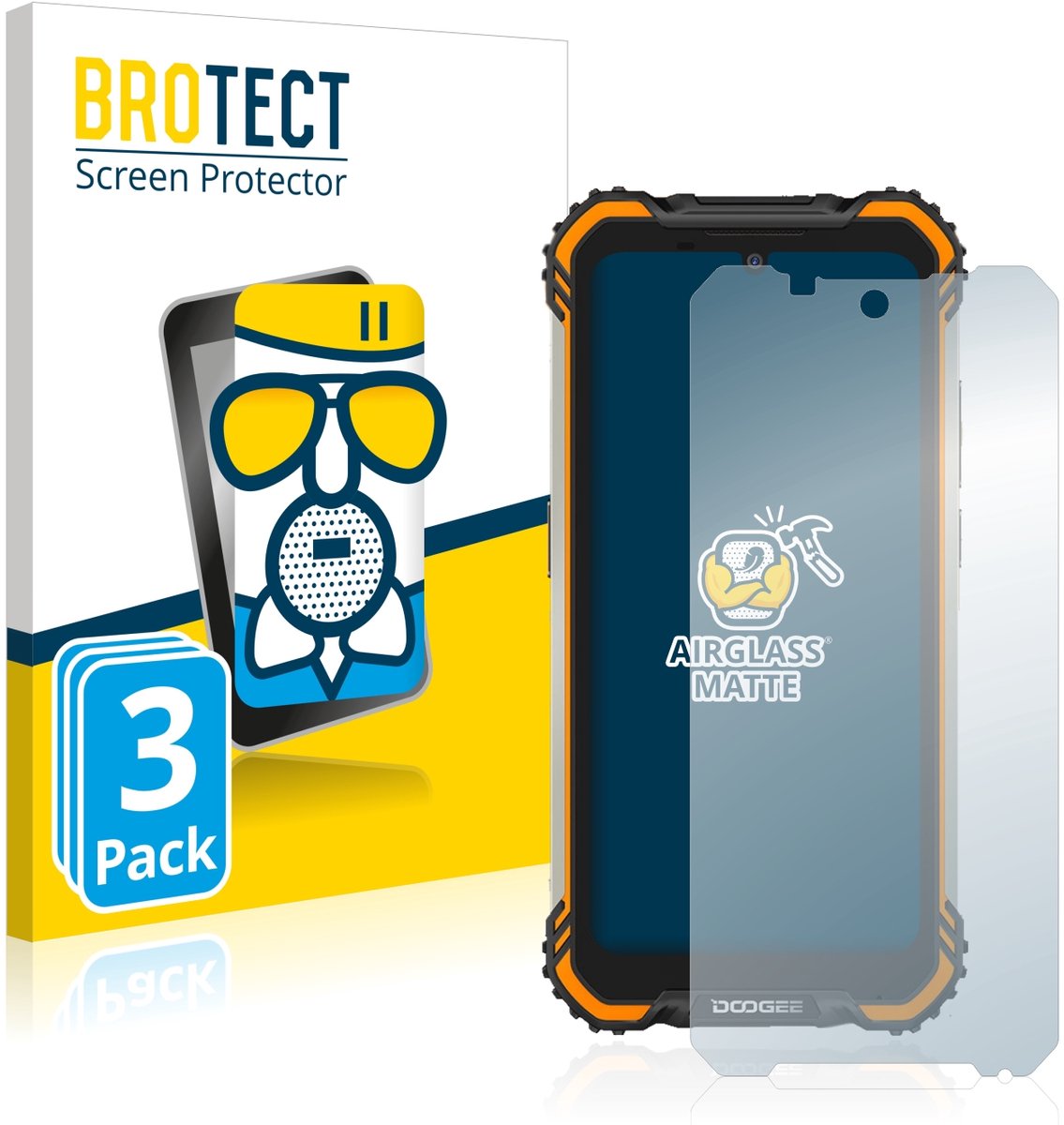 BROTECT - Screenprotector voor Doogee S58 Pro - Folie Beschermfolie Beschermglas matte 3 Stuks
