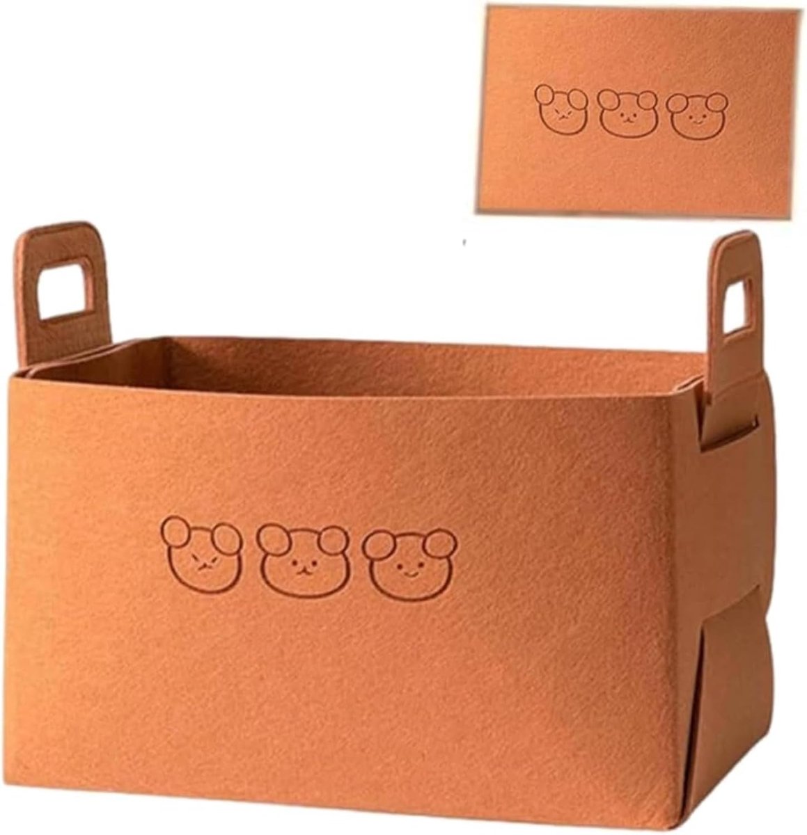 Auto Kofferbak Organizer - Opvouwbaar – Grote Capaciteit - Opvouwbare Vilten Auto Opbergbox - Opvouwbare Kofferbak Organizer voor Auto, SUV en Thuisgebruik - 38 × 25 × 25 cm - Bruin