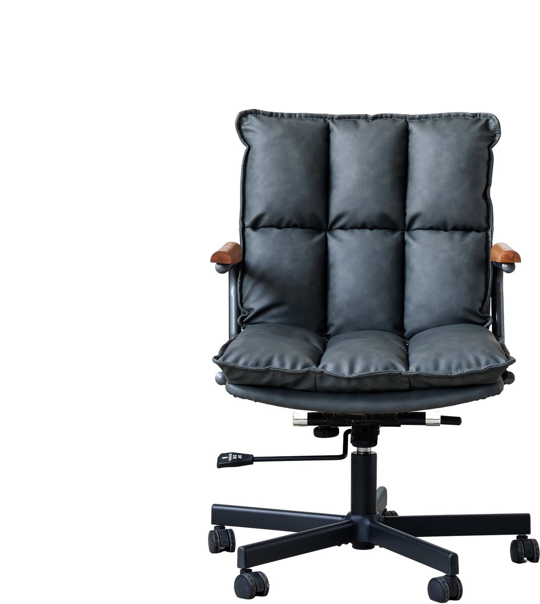 COVREO Bureaustoel 65 x 46 x 97 cm zwart kunstleer, met wielen