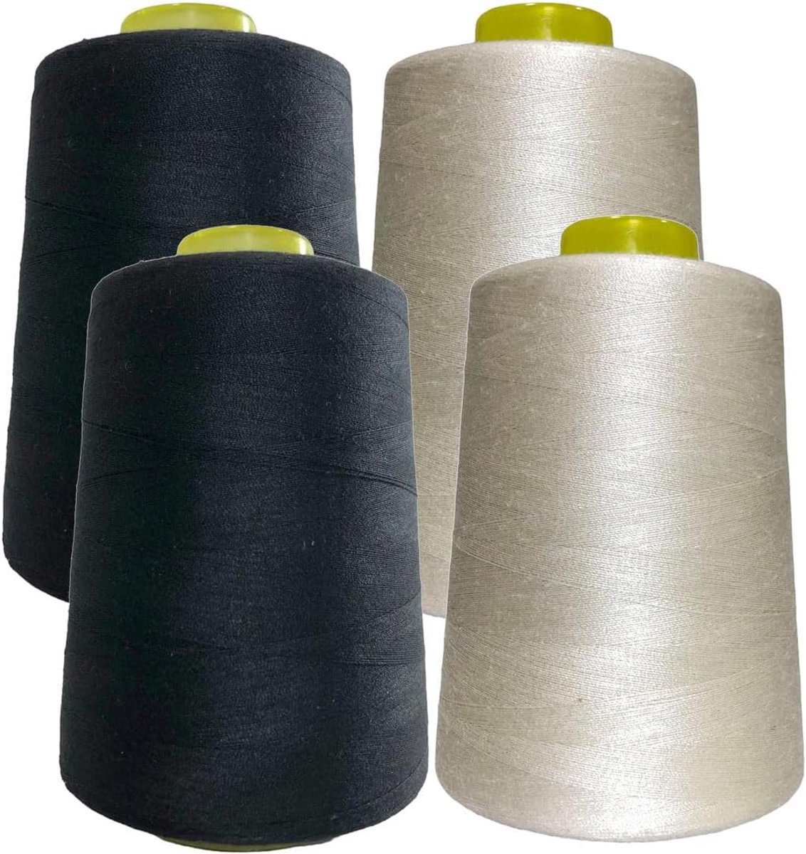 4 Naaigarenspoelen (4500 meter/rol), Polyestergaren met hoge weerstand, Draadspoelen voor naaiwerk, (4 stuks, 332103-5000Y)