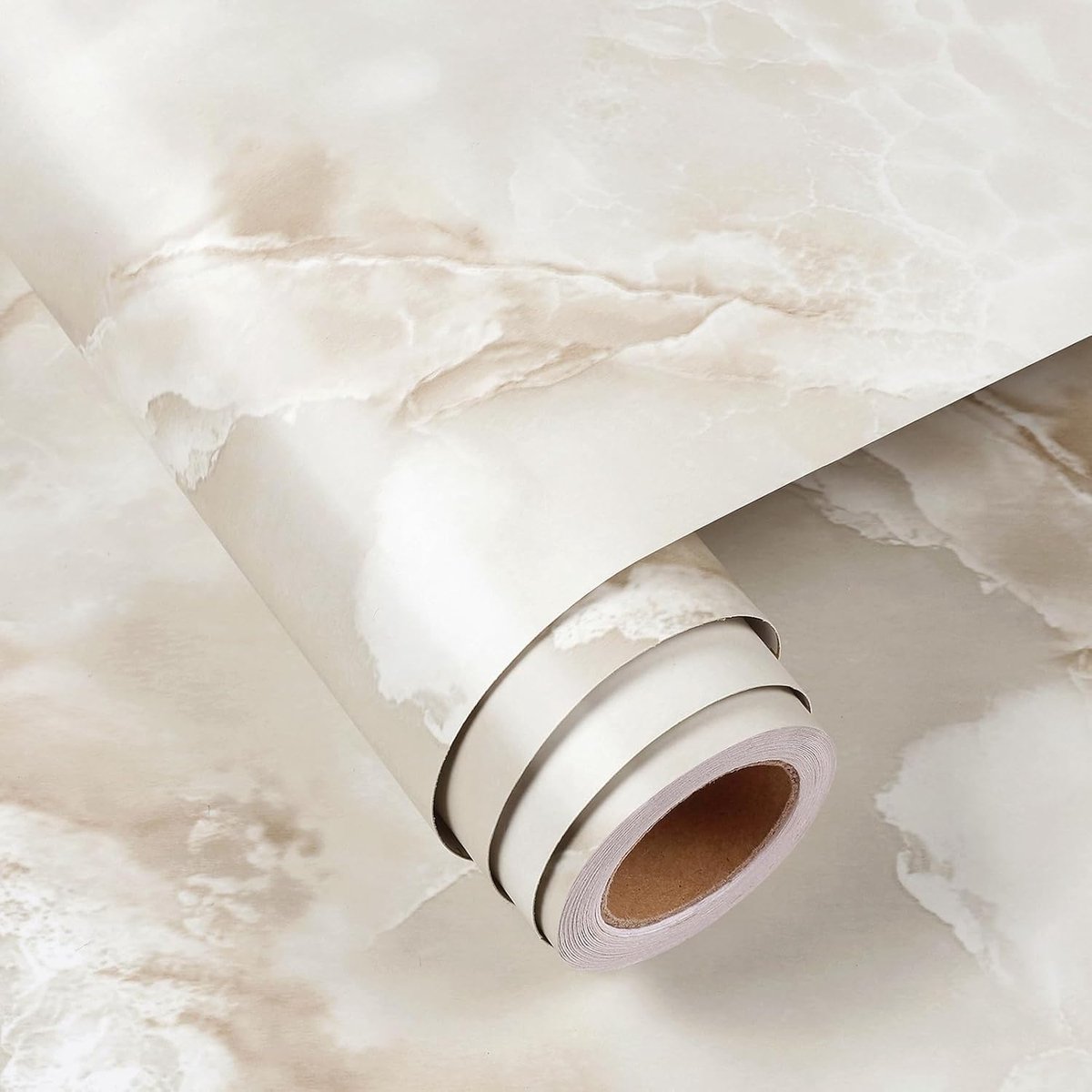 Behang zelfklevend marmer onyx crème beige behang zelfklevende kast keukenblad waterdichte decoratieve lijm voor keuken badkamer tafel crème bruin