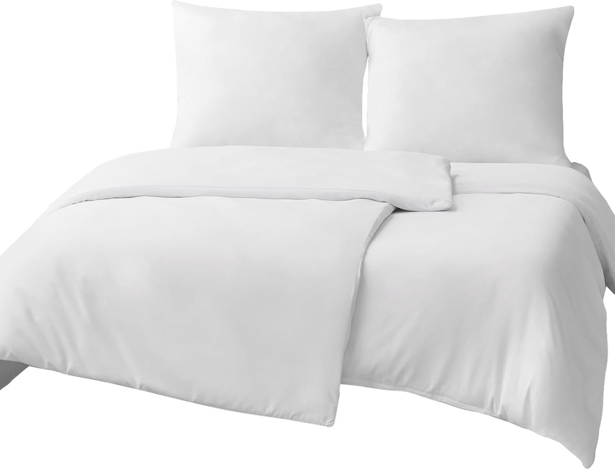 Beddengoedset 135 x 200 4-delig 100% zacht en aangenaam microvezel slaapcomfort - 2 dekbedovertrekken 135 x 200 met ritssluiting + 2 kussenslopen 80 x 80 cm - 10 jaar garantie
