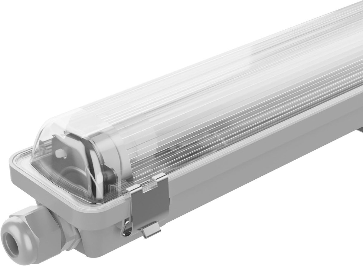 - LED TL Armatuur, 60CM, 7W, 4000K, 1120 Lumen, IP65, Inclusief LED TL Buis