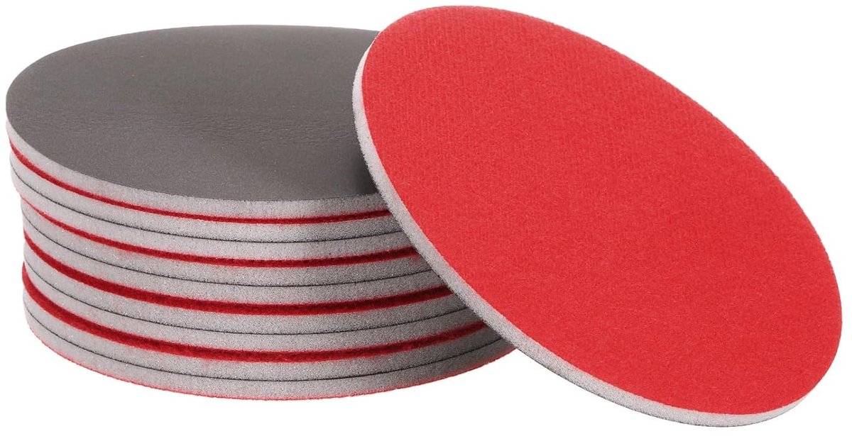 Schuurschuim, 20 stuks, korrelgrootte 180, 2,85 inch, klittenband-slijpschijf voor excentrische schuurmachines, nat/droog schuurschuimpolijstmachine voor auto, hout, droogbouw, metaal
