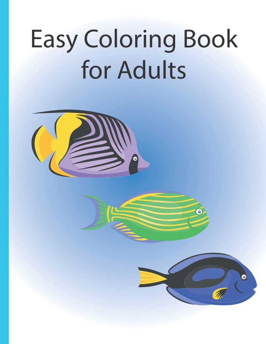 Coloring Book for Adults: An Easy and Simple Coloring Book for Adults of Spring with Flowers, Butterflies, Country Scenes, Designs, ... (Large print Coloring Books For Adults)