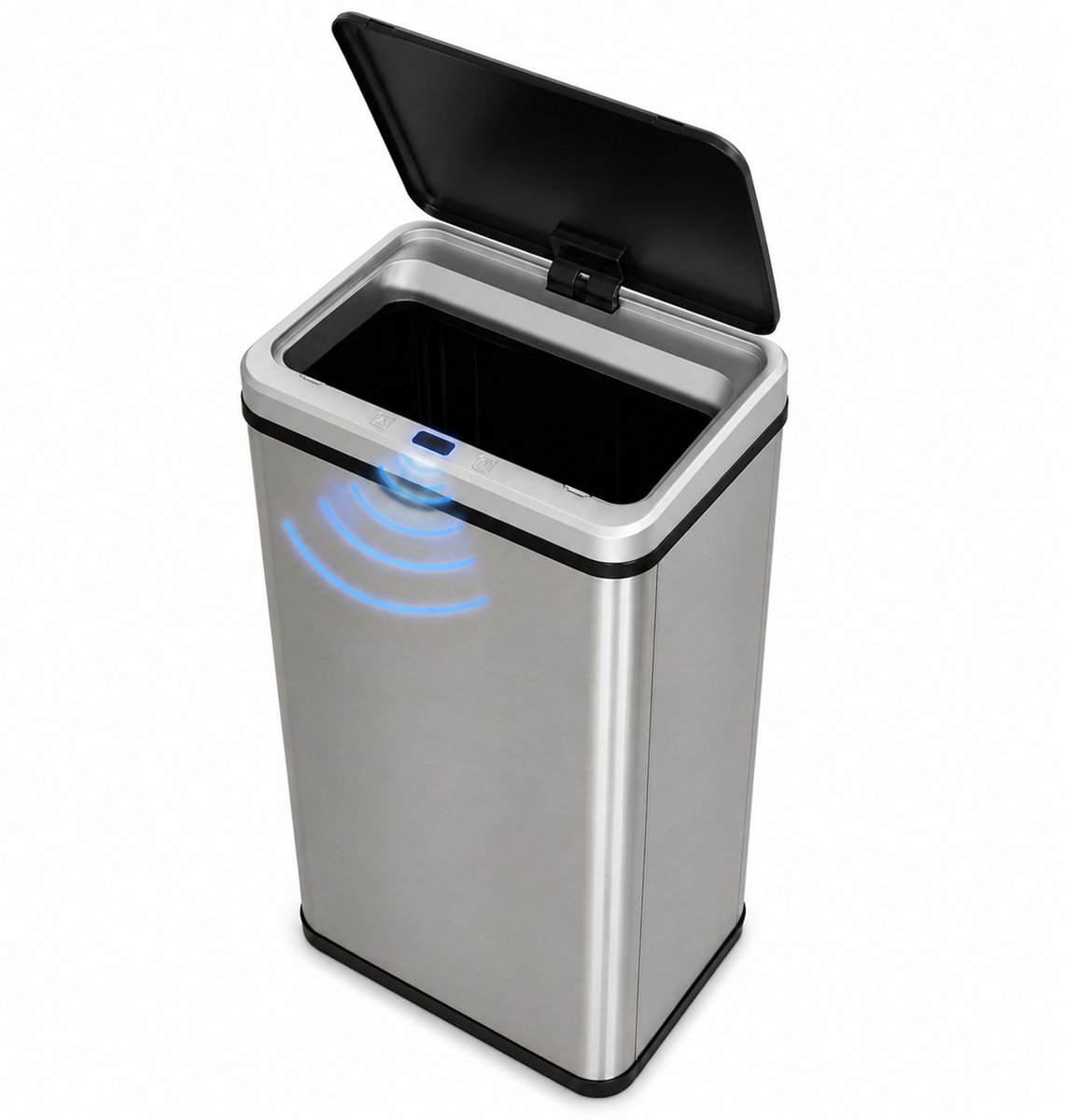 Eurocatch Prullenbak 60 L - Automatische Sensor - RVS - Zilver