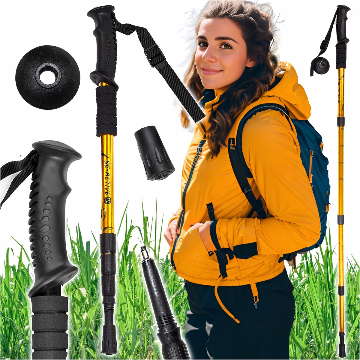 Opvouwbare Nordic Walking-stokken Anti-Shock - 1 stuk