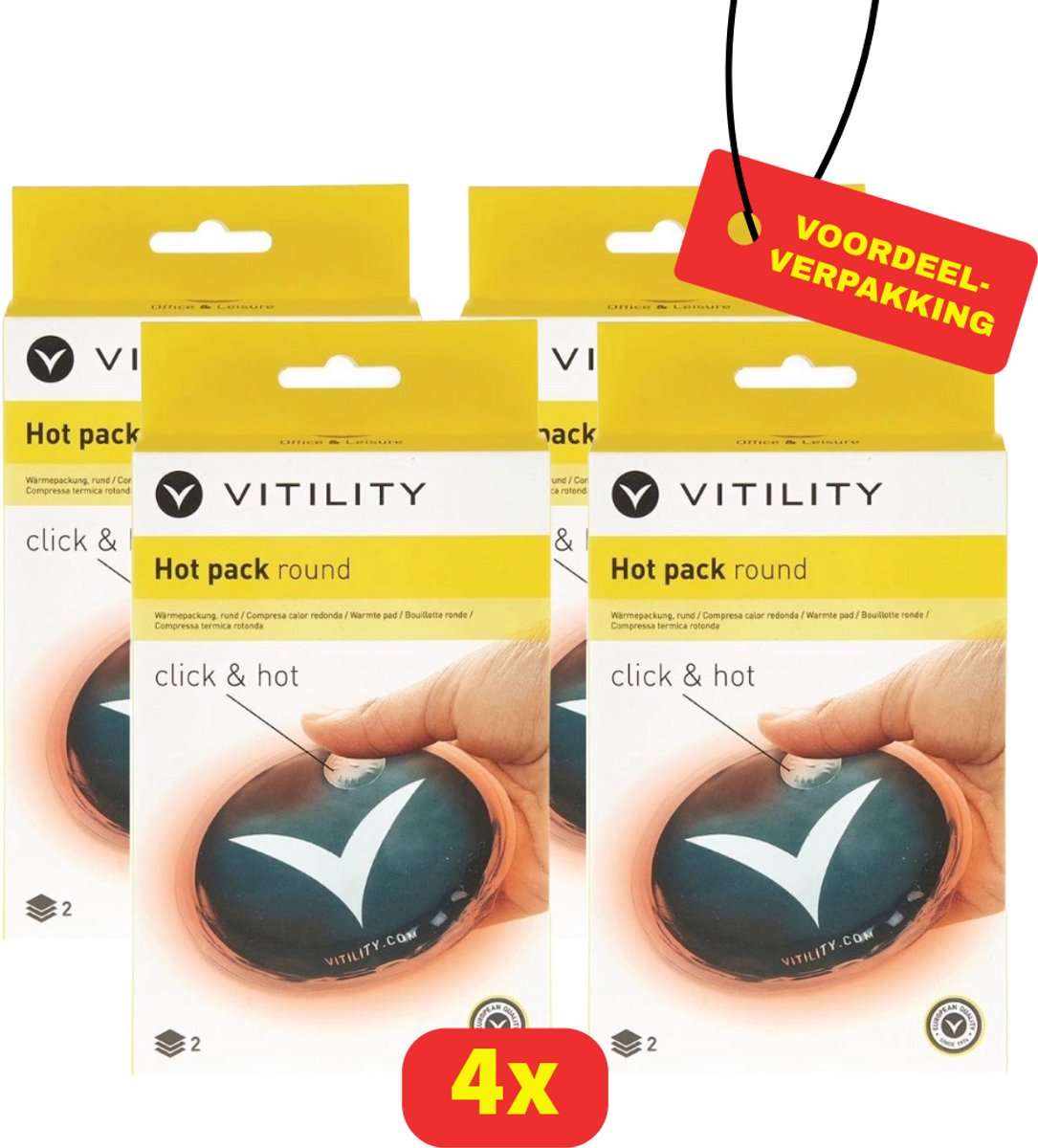Vitility - Warmte pad - rond - 4x - Voordeelverpakking!