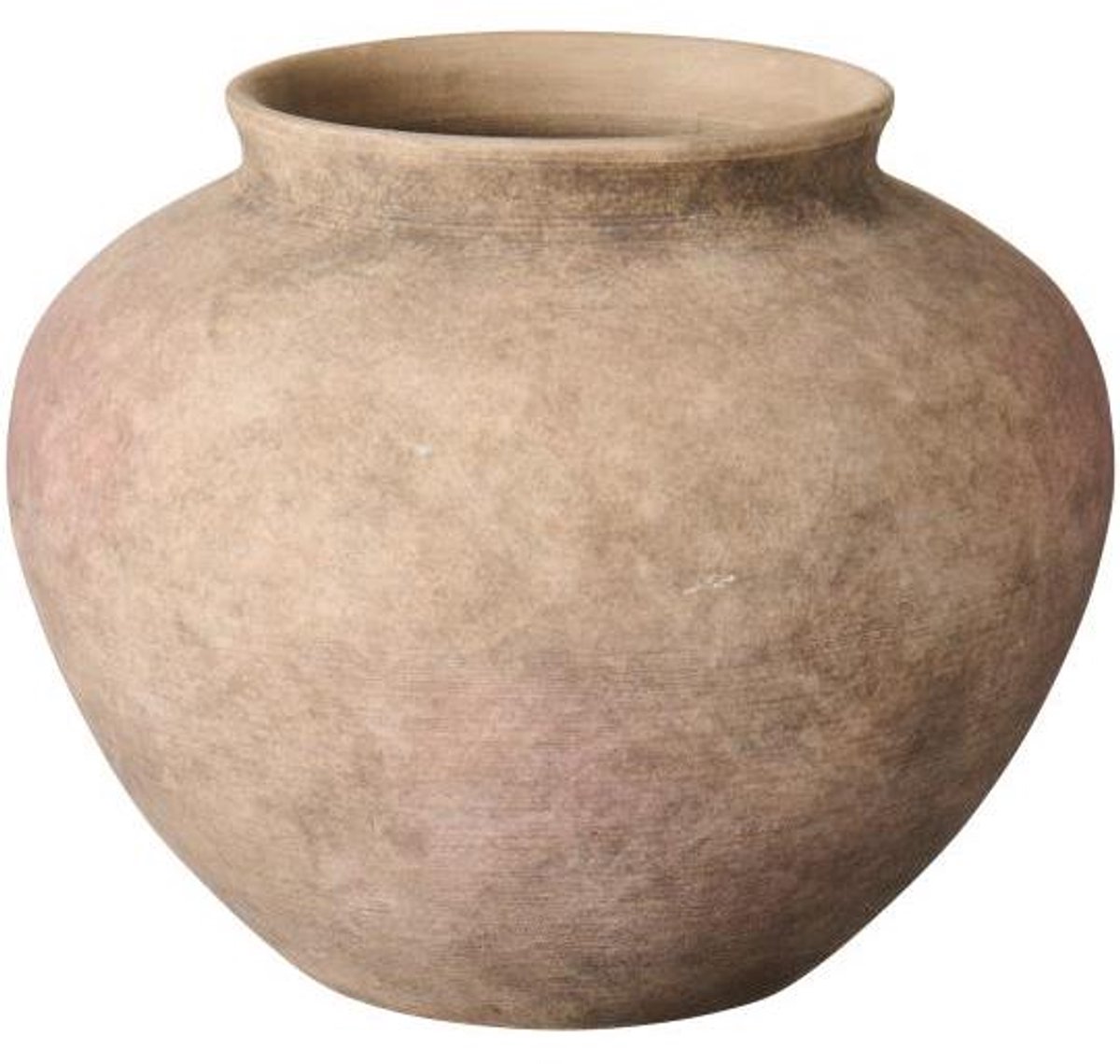 Ib Laursen - Handgemaakte Minerva Vaas Terracotta – bruin/grijs – Ø 31,7 cm