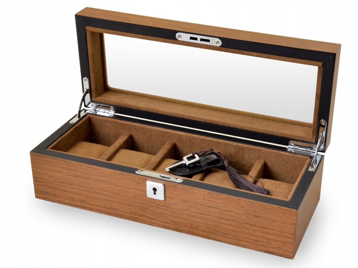 Luxe Horlogedoos voor 5 Horloges - Stijlvolle Display Vitrine