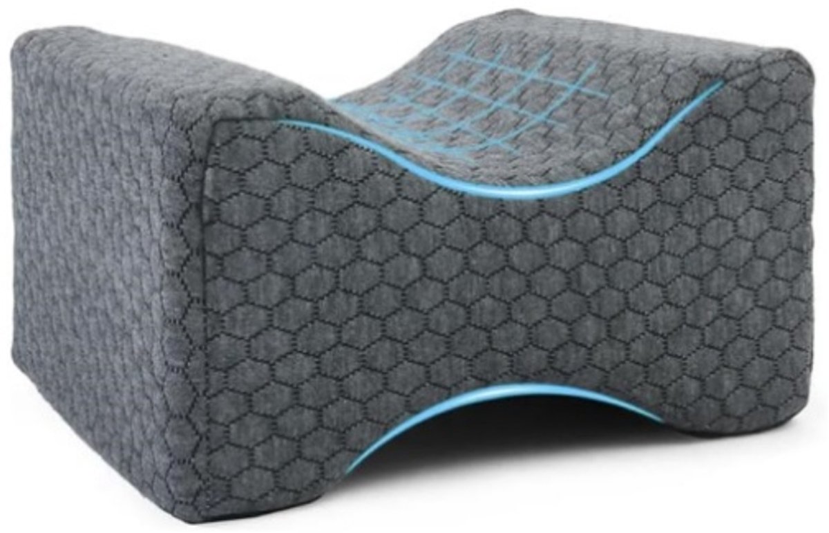 casalora Orthopedisch Kniekussen voor Zijslapers – Ergonomisch Beenkussen van Memory Foam – Comfortabel Slaapkussen met Afneembare Hoes – Donkergrijs