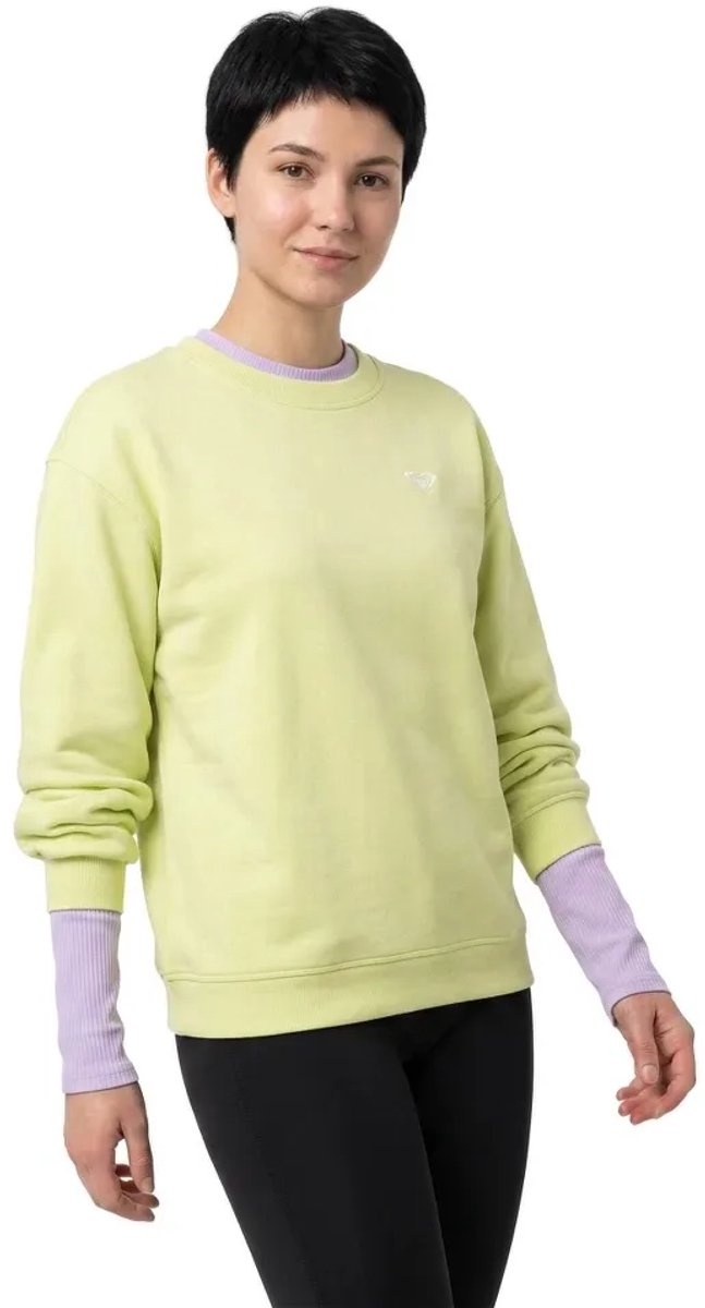 Roxy Surfstoked Cr V Sweatshirt XS Vrouw Groen