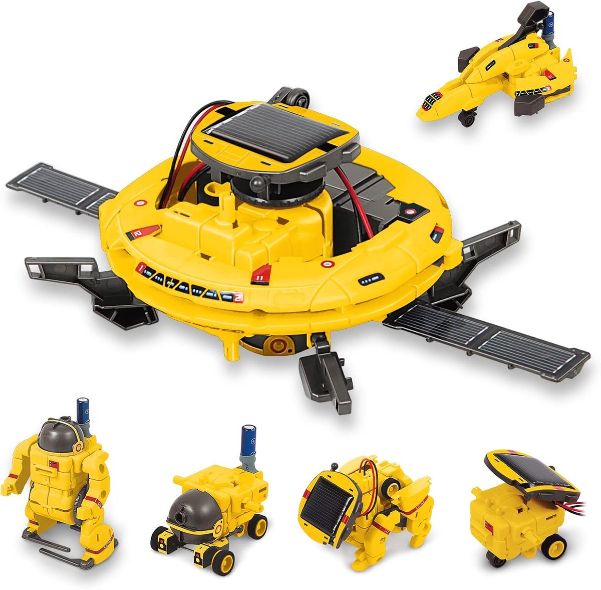 casalora - Bouwpakket voor een robot op zonne-energie - STEM-project - Slimme 6-in-1 robot op zonne-energie - Doe-het-zelf bouwpakket - Geschikt voor kinderen van 8-12 jaar