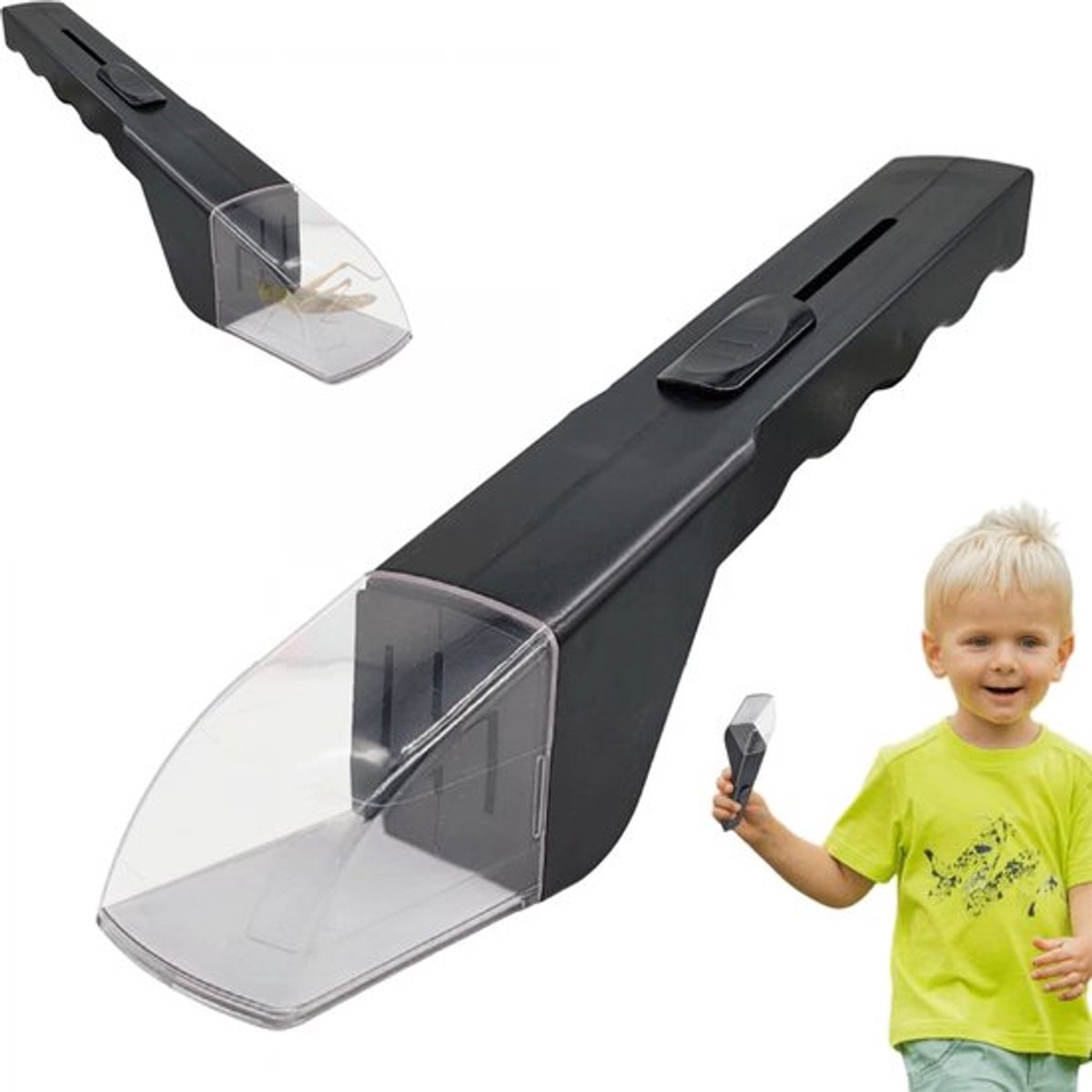 2 stuks - Insectvanger - Draagbare spinnenvanger - Levende insectenvanger - Comfortabel handvat ontwerp - Draagbaar herbruikbaar - Geschikt voor het vangen van insecten binnen, in de tuin en buiten - Zwart