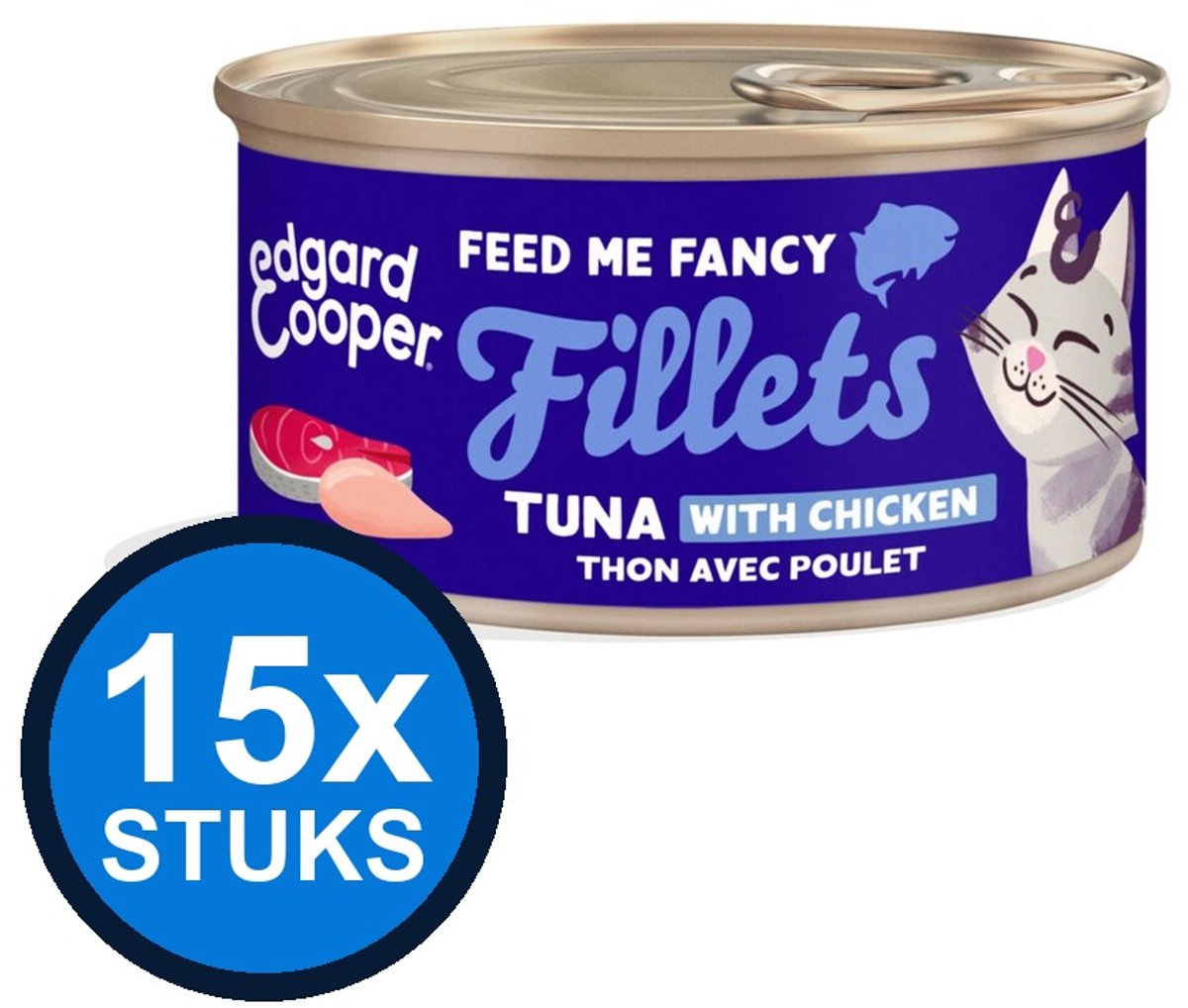 Edgard & Cooper Edgard&Cooper kat fillets tonijn&kip 70gr