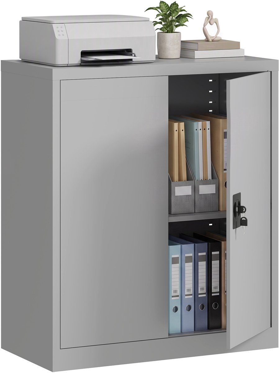 Vinsetto File Cabinet-kaltgewalzter Stahl-80 x 40 x 92,5 cm-grau