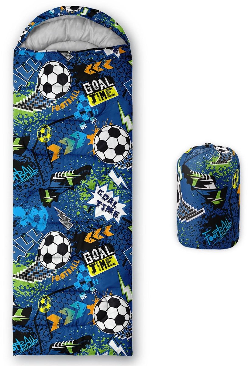 SolidKeus - Kinder Slaapzak met Voetbalthema voor Buiten en Binnen