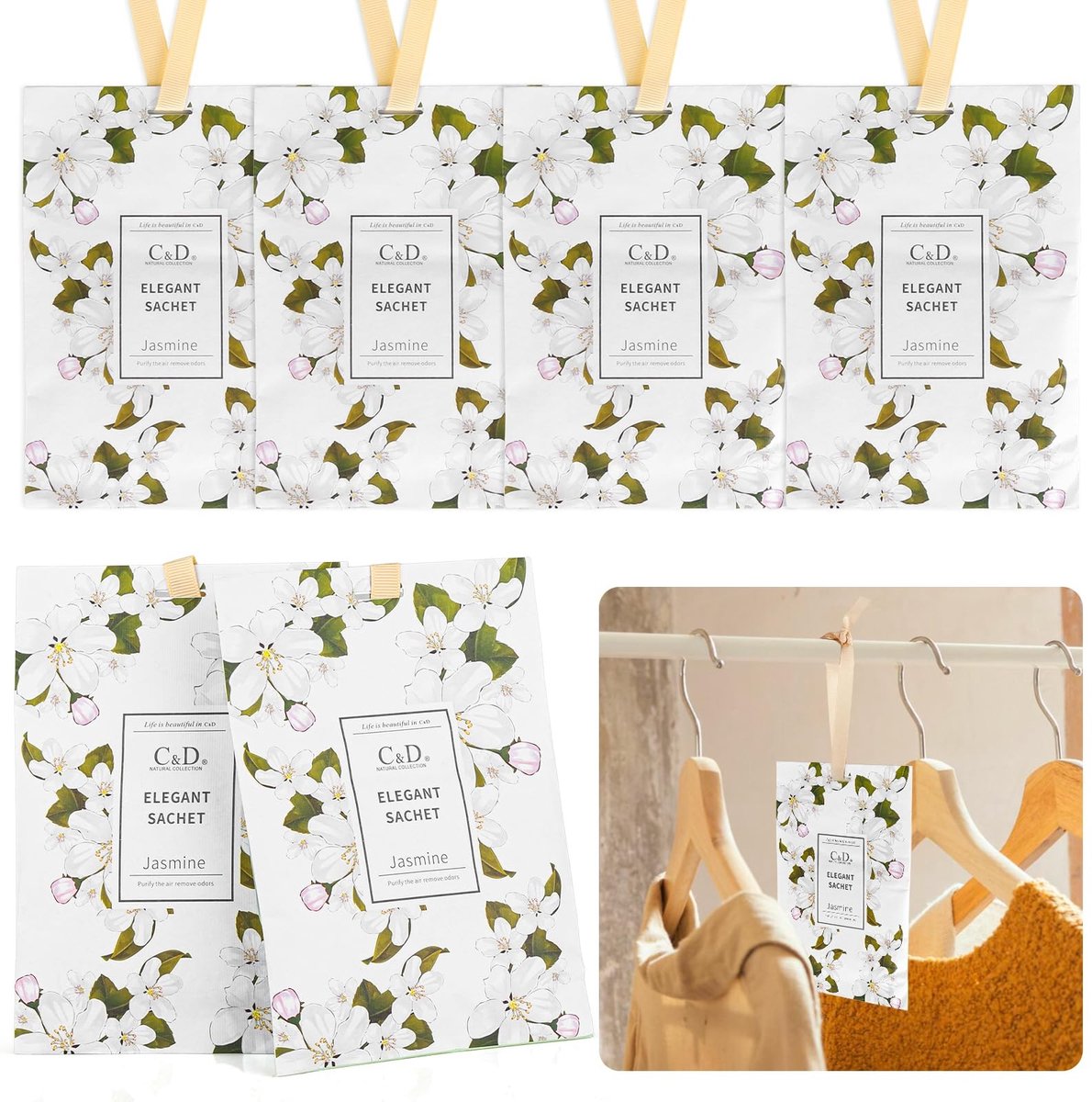 SolidKeus - Set van 6 Geurzakjes voor Kasten en Lades