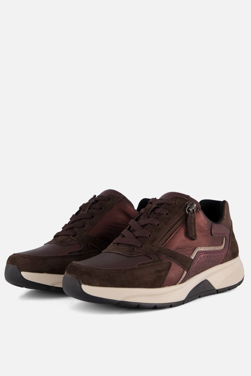 Gabor Rollingsoft Sneakers bruin Suède - Maat 8,5