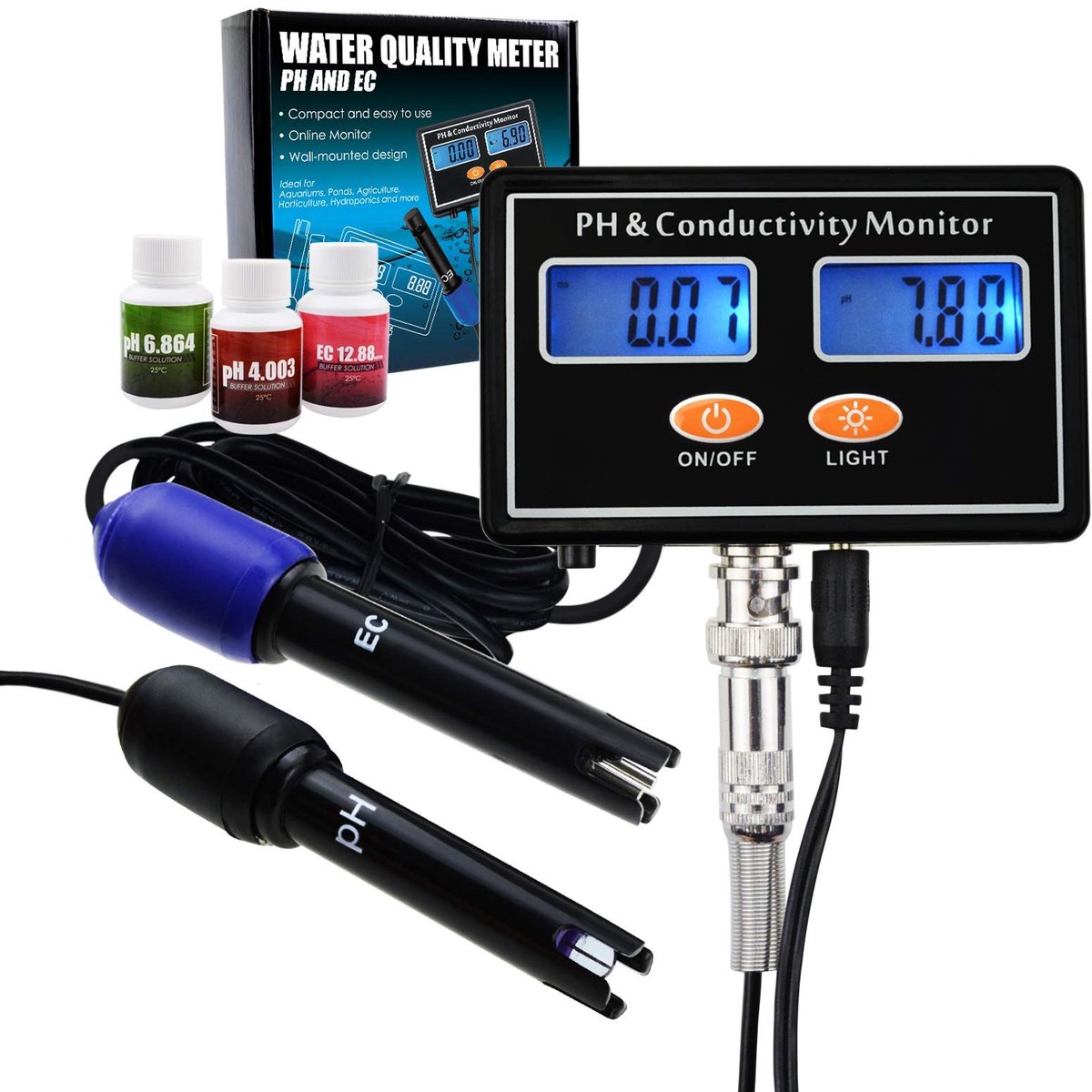 SolidKeus - PH & EC Monitor voor Waterkwaliteit met Real-Time Controle