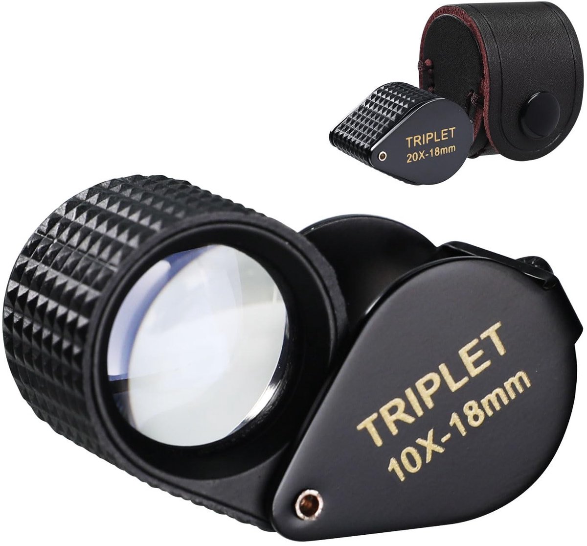 SolidKeus - 10x Vergrotende Triplet Loupe met 18mm Lens voor Juweliers en Verzamelaars
