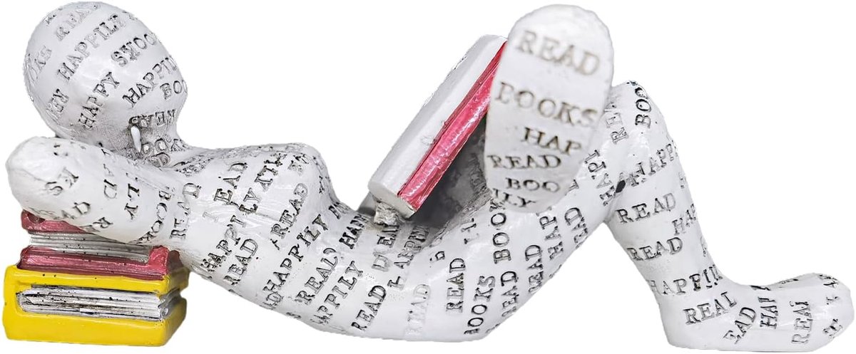 Hars Lezende Vrouw Beeldje Creatieve Lezen Vrouwen Denker Standbeeld Plank Decor Esthetisch Voor Woonkamer Kantoor Slaapkamer