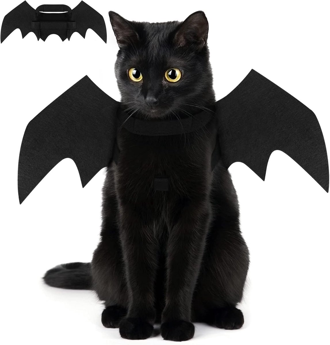 Kat vleermuisvleugels - Vleermuiskostuum - Halloween vleermuisvleugels - Huisdier Kostuum - Huisdierkleding - Halloween kattenkostuums voor katten - Voor huisdieren, geschikt voor Halloween-cosplayfeesten en -evenementen - 1stuks - XS