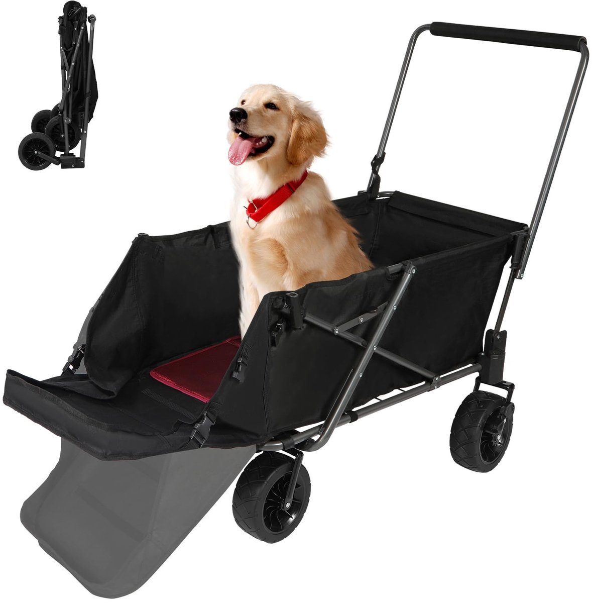 SolidKeus - Vouwbare Kinderwagen met Off-Road Wielen, Tot 136 kg