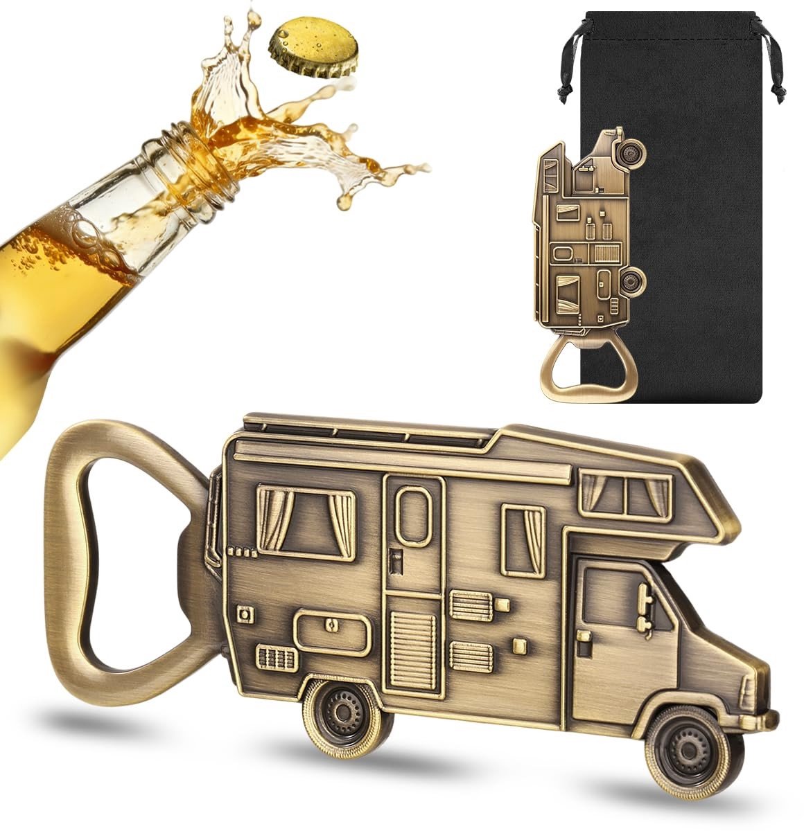 SolidKeus - Bronzen Camper Flesopener