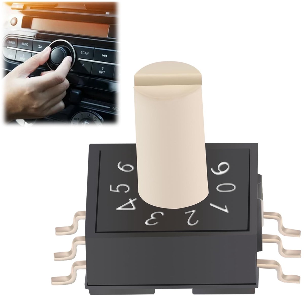 SolidKeus - Draaischakelaar met 10 Posities, Handmatig Bediening
