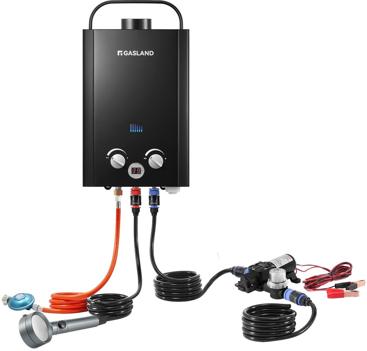 Omgoods - Draagbare Gas Waterverwarmer met Pomp