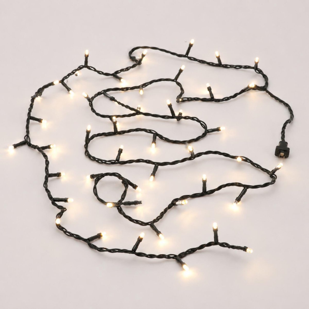 Kerst lichtsnoer 300 cm - 40 led lampjes - warm wit - zwart snoer - kerstverlichting – foto 4